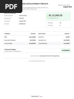 SLN Salary Slip August