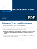 EMS Supplier Selection Criteria