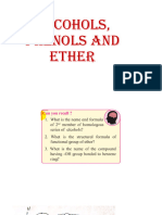 Alcohols, Phenols and Ethers