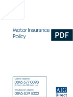 Motor Insurance Policy: Claims Helpline