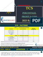 Tcs - Percentage, Profit & Loss Aps