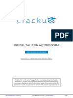 SSC CGL Tier L 20th July 2023 Shift-4 by Cracku