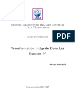 Cours Transformations Intégrales Dans Les Espaces LP