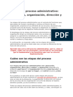 Etapas Del Proceso Administrativo