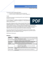 System Testing Methodology