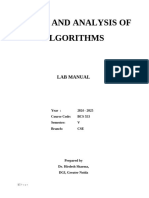 Daa Lab Manual