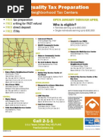 2012 Neighborhood Tax Center Locations & Hours