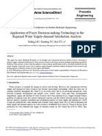 Application of Fuzzy Decision-Making Technology in The Regional Water Supply-Demand Satisfaction Analysis