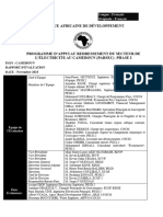 Programme D'appui Au Redressement Du Secteur de L'électricite Au Cameroun (Parsec) - Phase I