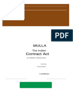 MULLA The Indian Contract Act SIR DINSHAW FARDUNJI MULLA 15 Fifteenth Edition Sir Dinshaw Fardunji Mulla Anirudh Wadhwa