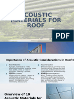 Acoustic Materials For Roof in Building Architecture