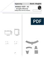 124 ©ClassTube? Strength of Materials Weekly Test 03 Test P