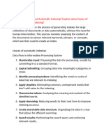 Unit - 3:: Explain Briefly About Automatic Indexing? Explain About Types of Classes Automatic Indexing?