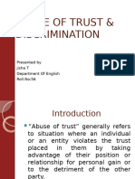 Abuse of Trust and Discrimination