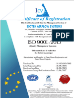 BIOTEK AIRFLOW SYSTEMS 9001 Icv Final Certificate