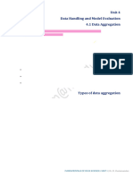 Unit 4 Data Handling and Model Evaluation 4.1 Data Aggregation