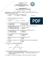 Math 7 3rd Quarter Exam and Answer Key and TOS