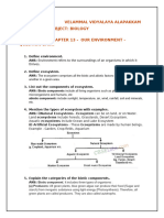 X - Bio - CH 13 - Our Envt - Question Bank