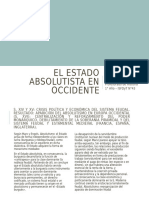 El Estado Absolutista en Occidente