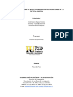 Estudio de Casos Sobre El Modelo de Estrategia de Operaciones, de La Empresa Amazon