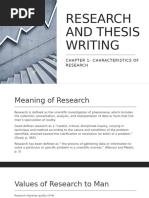 Research and Thesis Writing