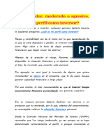 ¿Conservador, Moderado o Agresivo, ¿Cuál Es Tu Perfil Como Inversor