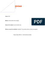 Actividad 2. Caso Práctico Sobre El Cálculo de Integrales