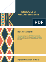 Module 3 - Risk Assessments