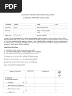 Couns Interview Rating Form CIRF Sam