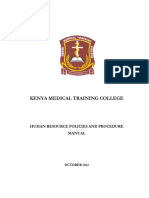 KMTC HR Polies and Procedures