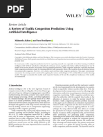 A Review of Traffic Congestion Prediction Using Artificial Intelligence