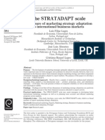 The STRATADAPT Scale: A Measure of Marketing Strategy Adaptation To International Business Markets