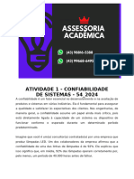 Atividade 1 - Confiabilidade de Sistemas - 54 - 2024