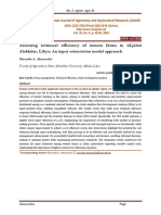 Assessing Technical Efficiency of Tomato Farms in ALjabal Alakhdar, Libya: An Input Orientation Model Approach