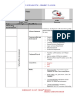 Marketing Project Planner. Launching Innovative Product. A Usb