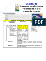 6º Grado Dia 1 Com. Leemos Un Discurso Relacionado A La Capa de Ozono