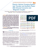 An Integrated Electric Vehicle Charging System of Wireless Power Transfer and Auxiliary Power Module With Shared Converter and Magnetic Coupler