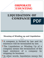 Liquidation of Companies