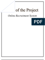 Synopsis Online Recruitment