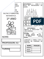 Atividades de Compensaçao de Faltas Matematica 3 Bimestre