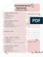 Ejemplo de Entrenamiento Semanal