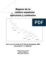 Parte 1 Repaso de La Gramática Española, Ejercicios y Contextos Autor Thomas J. Mathews-1-42