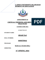 Allama Iqbal Open University Islamabad Department of Education