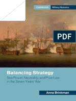 Balancing Strategy Sea Power, Neutrality, and Prize Law in The Seven Years War