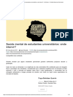 (Reportagem) Saúde Mental de Estudantes Universitários - Onde Intervir - (En) Cena - A Saúde Mental em Movimento