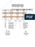 Time Table 5th Semester, Fall-2024, AED-1