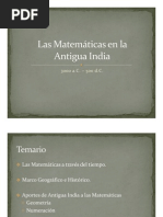 Las Matemáticas en La Antigua India