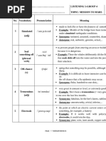 Vocabulary Handout