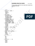 Reasoning Mid Term Practice Paper (Skills) - 2