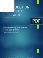 INTRODUCTION TO WORLD RELIGION Topic 1